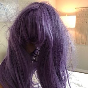 Short purple wig
